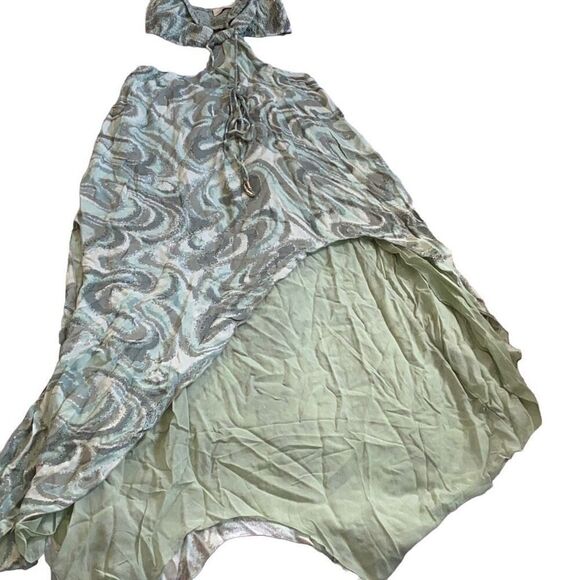 INDAH NWT Misha Bandeau Maxi Dress In Imagine Green Witchy Earth Goddess M/L - Picture 3 of 15